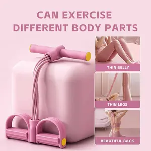 Multifunction Pedal Resistance Trainer with 6 Tubes – Stronger Resistance for Effective Training, Portable Foot Pedal Exerciser for Full-Body Home Workout, Stretching & Fitness Training