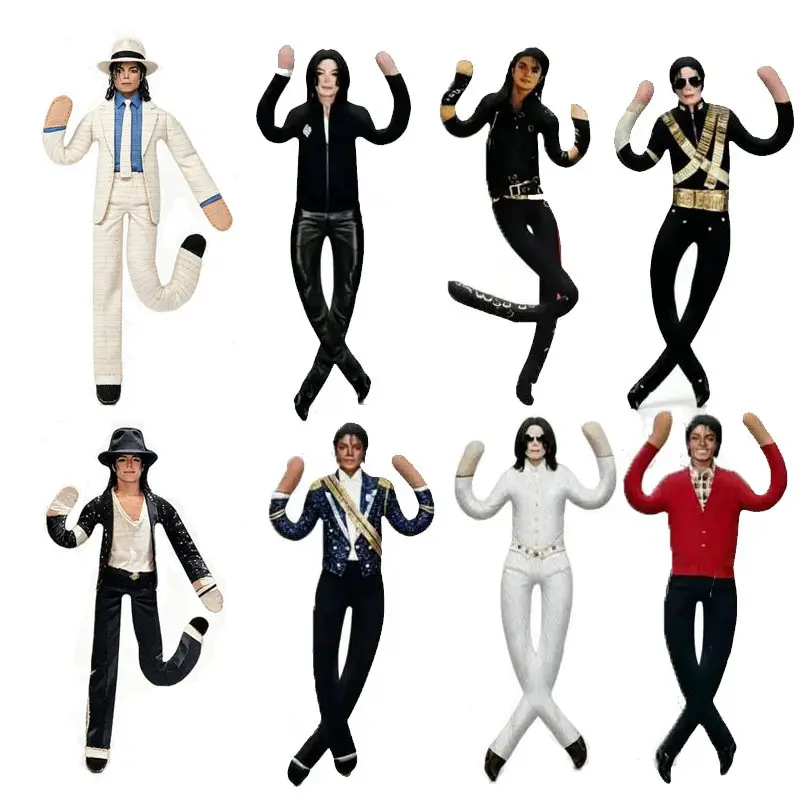 8PCS MJ Doll - Michael Jackson Doll, Plush Role-Playing Prop, Abstract Jointed Figure, Room Decor, Party Gift Accessory