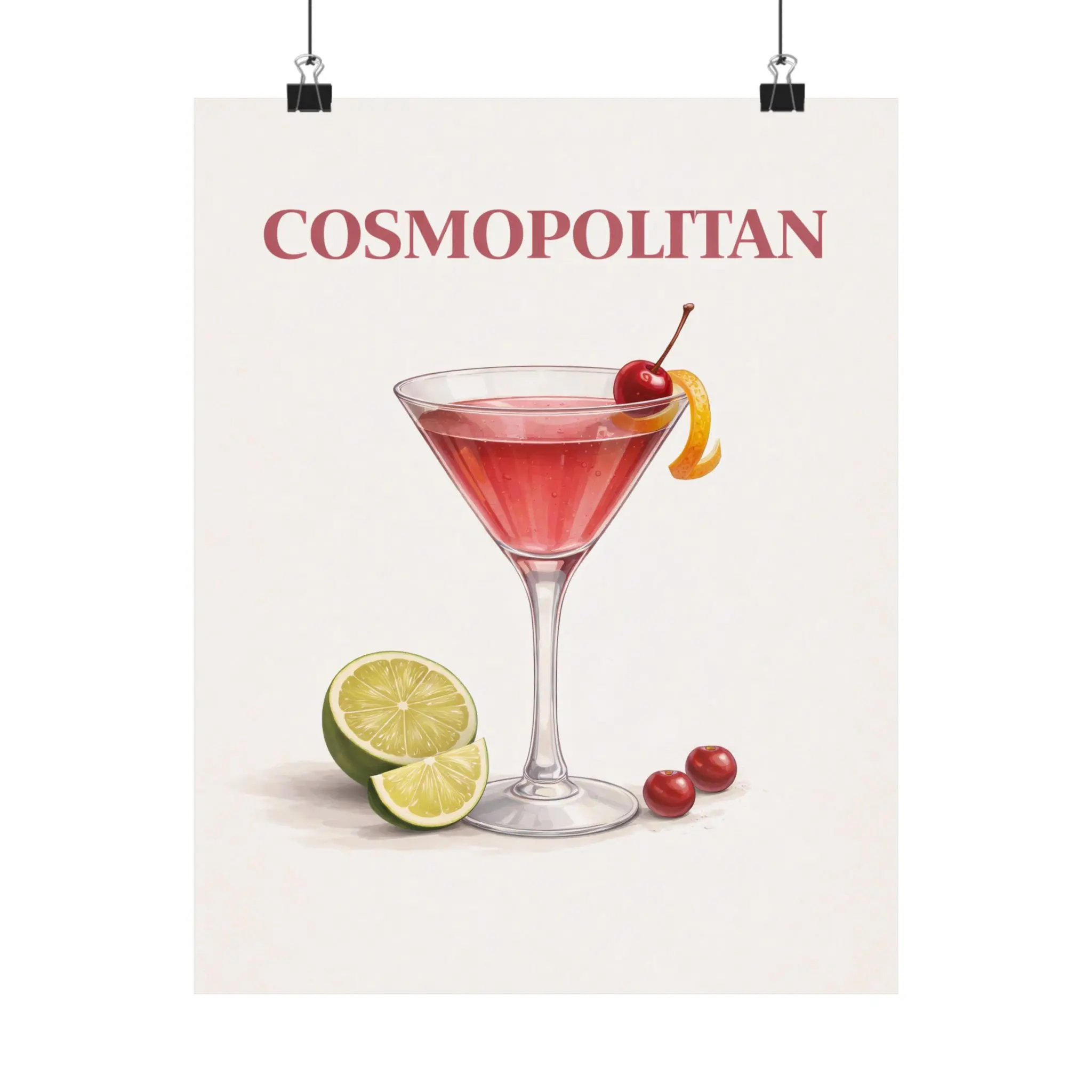 Cosmopolitan Cocktail Poster
