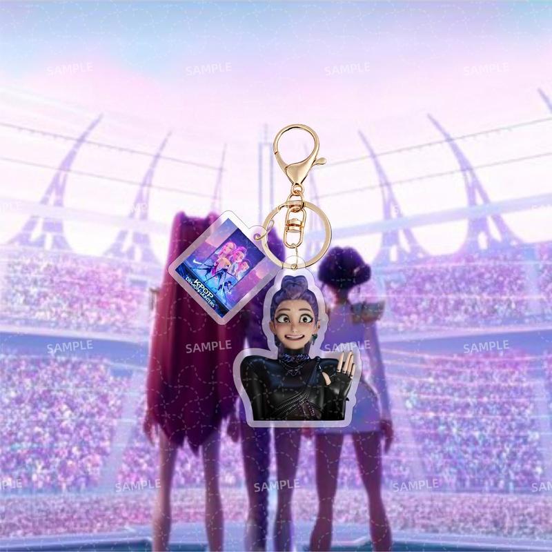 Cartoon Korean Pop Demon Hunters Tiger Huntrix Saja Boys Anime Pendant Keychains Holder Car Key Ring Mobile Phone Bag Hanging Cute Kawaii