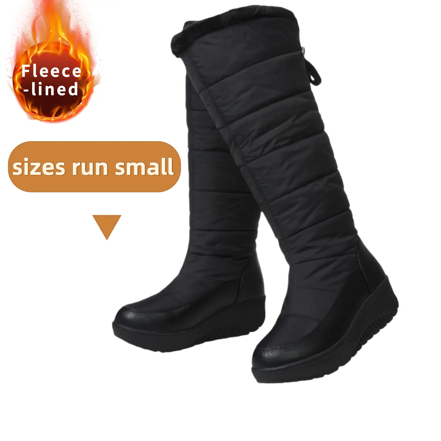 Women's Waterproof Knee-High Winter Boots - Warm Snow Boots with Extra Warmth & Coverage, Comfortable Versatile Waterproof Outdoor Footwear for Casual & Snow Activities