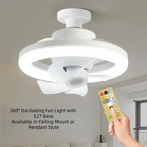 360° Oscillating E27 Fan Light | Ceiling/Pendant Mount