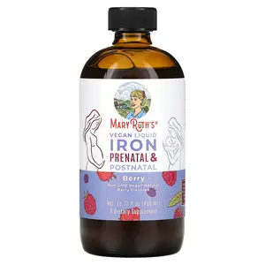 MaryRuth's Vegan Liquid Iron Prenatal & Postnatal, Berry, 15.22 fl oz (450 ml)