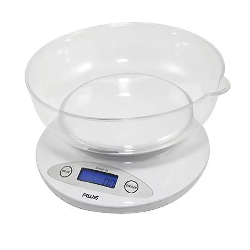 American Weigh Scales 2KBOWL-WT 2000 gal Capacity Digital Kitchen Scale - White