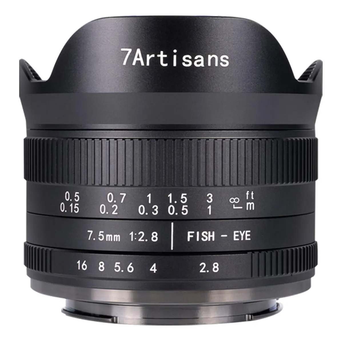 7artisans 7.5mm f/2.8 Mark II Compact Fisheye Camera Lens for Fujifilm X Mount, Hoya ED Glass, Lens Hoodless Design