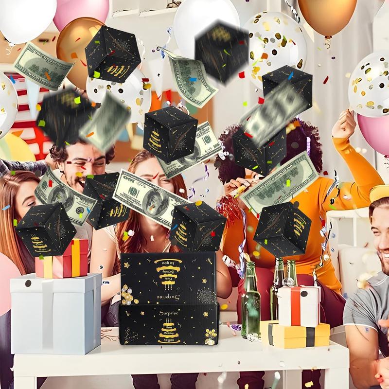 Surprise Pop-Up Gift Box, Creative Folding Bounce Red Envelope Box, Luxury Paper Explosion Gift Box for Birthday/Anniversary/Valentine's Day/Proposal