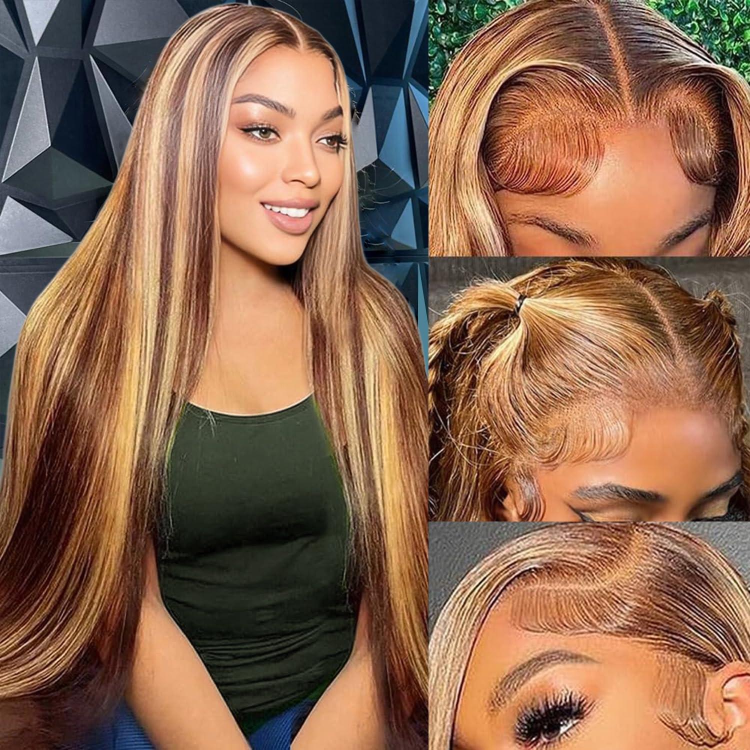 [NEW YEAR] Yawawe Hair 13x6 Wear And Go Glueless Wigs Tiny Knots Pre Cut transparent Lace for All Skin Tones Straight 200% High Density Lace Front Human Hair Wigs