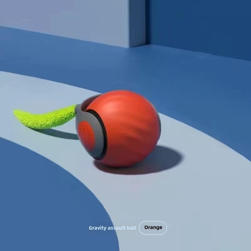 Automatic Rolling Cat Toy Ball - USB Rechargeable Interactive Pet Toy for Cats & Small Dogs | Safe TPR Rubber Material, Chew-Proof & Bounce-Friendly | Fun Exercise Gift for New Year & Holidays