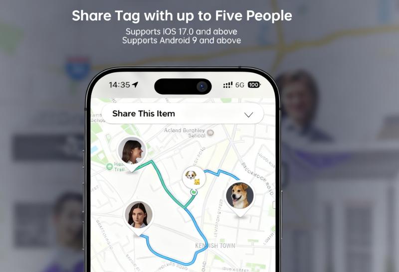 GPS Tracker for Car Mini Trackers Device with Weatherproof Magnetic Case No Monthly Fee Best Hidden GPS Trackers Anti-lost Device Works with Apple Find My Fathersdaygift