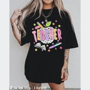 Casual Graphic Tee for Teachers – Typography Design Perfect for Educators and School Staff