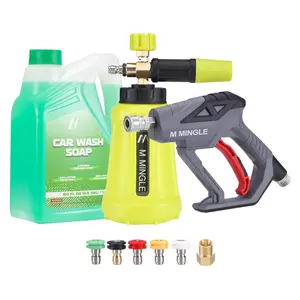 M MINGLE Pressure Washer Gun with Foam Cannon, 64 Fl Oz Car Wash Soap & 5 Power Washer Nozzle Tips, Car Wash Foam Gun for Car Washing, Patio Cleaning Visit the M MINGLE Store, DealsForYouDays
