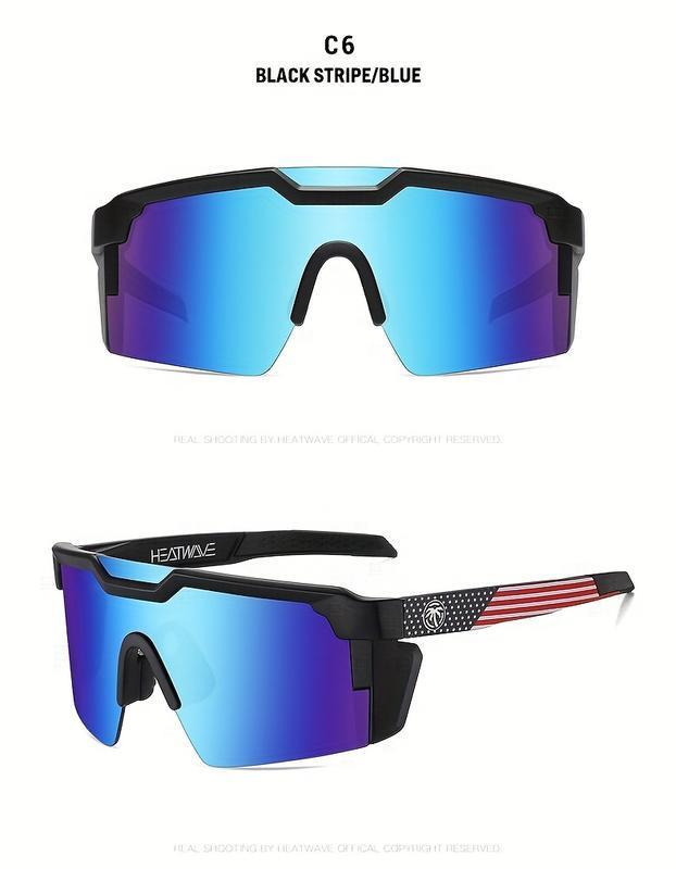 Heatwaves ANSI Z87+ Safety Polarized Sunglasses Visual Future Tech  Lazer Face Stars & Stripes SOCOM cases sunglasses for men & sunglasses for women cross-border Aviator Ultra Black glasses case square conjoined men women UV400 Back to school glasses case