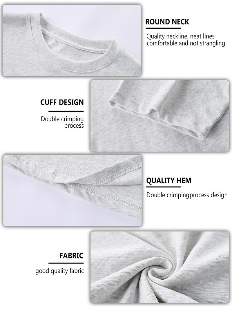 CCCMAI Men's Solid Color Short Sleeve T-Shirt Casual Cotton Tee Solid Colors Black White Gray All Colors Street Style Menswear Summer Basic Loose Fit Solid Color T-Shirt Short Sleeve Versatile American Style Men's Cotton Half Sleeve Casual Shirt Crewneck