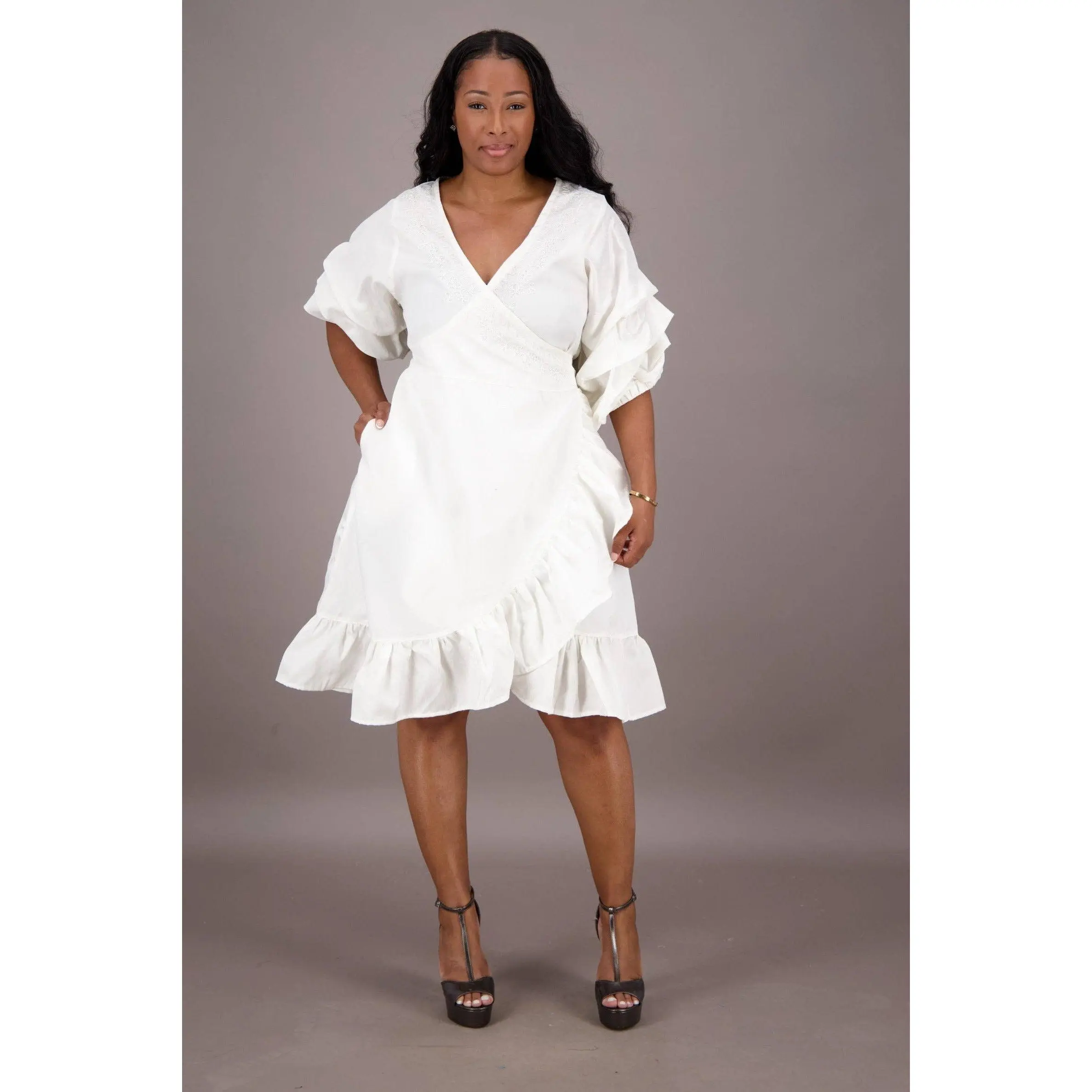 Empress Ruffle Wrap Dress