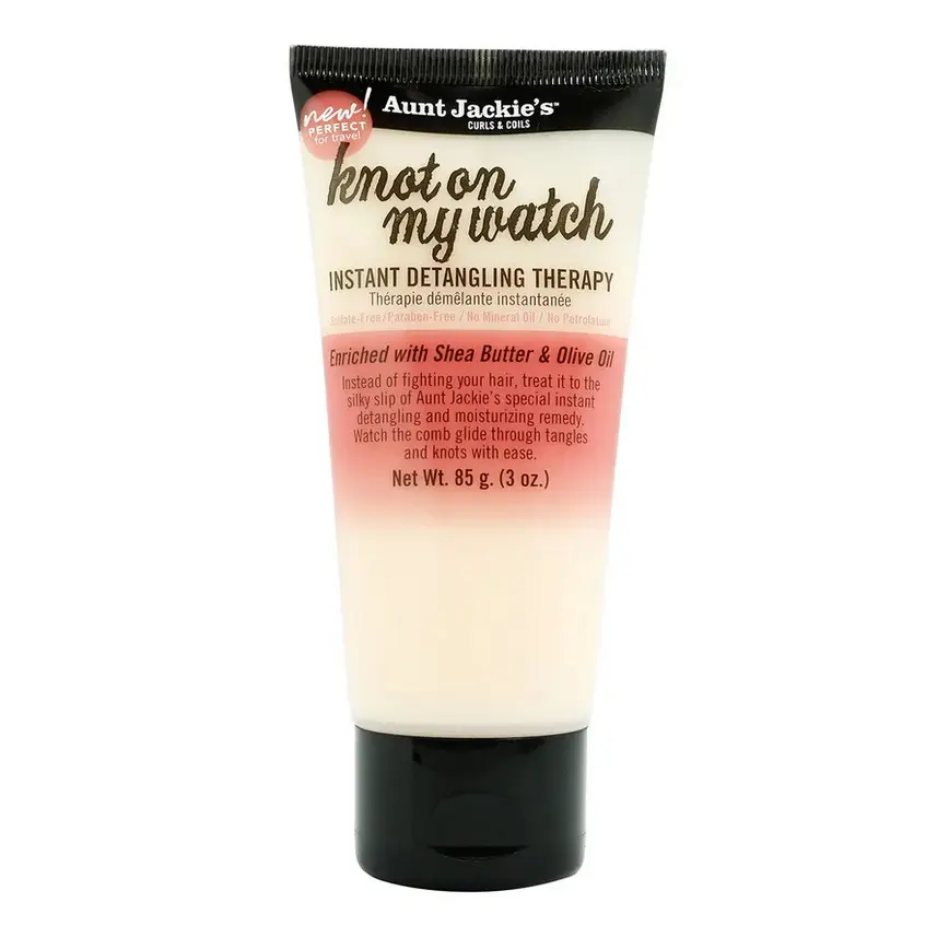 Instant Detangling Therapy with Shea Butter & Olive Oil, Hydrating Moisturizer for Natural Curls, Coils & Waves, Softens & Restores Moisture, 3 oz, Curly Hair, Detangle, African Curls, Haircare, Travel Size, Tangles, Unisex, Aunt Jackie's, 3Oz, Mineral Oi