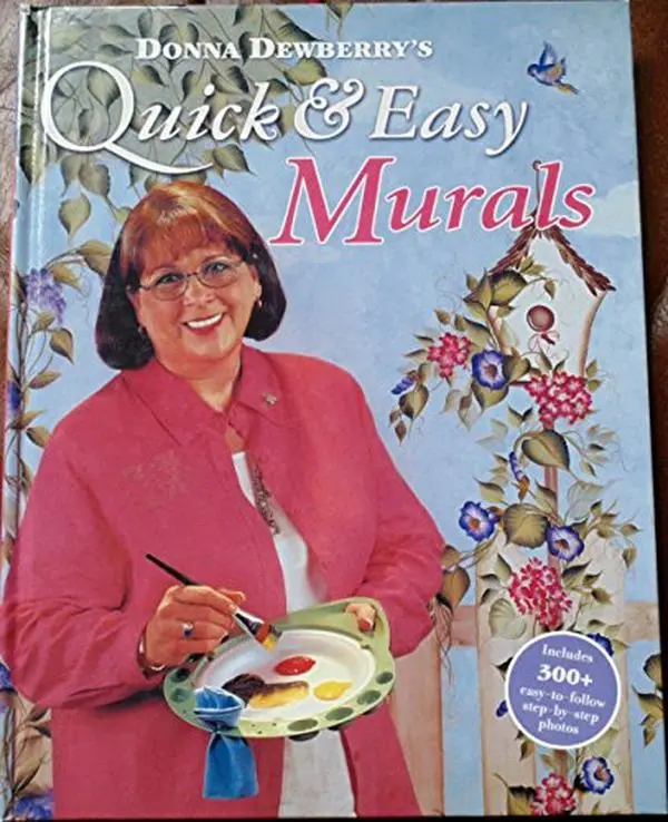 Used Donna Dewberry's Quick & Easy Murals Hardcover Book - Art, Home Decor, Tutorials, Painting Techniques, Decorative Borders Guide for Humanities & Social Sciences History & Culture Enthusiasts, Wall Treatments