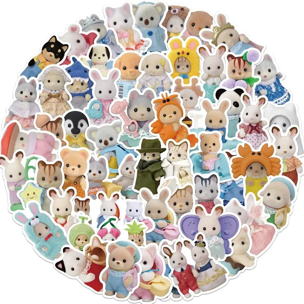 55 Cartoon Cute Doll Decorative Sticker Pack, Self Adhesive Stickers, Hand Account Material, Journal Stickers, Guitar Notebook Stickers, Planner Stickers, Stickers For Scrapbooking, Flat Style, No Ca Prop 65 Warning