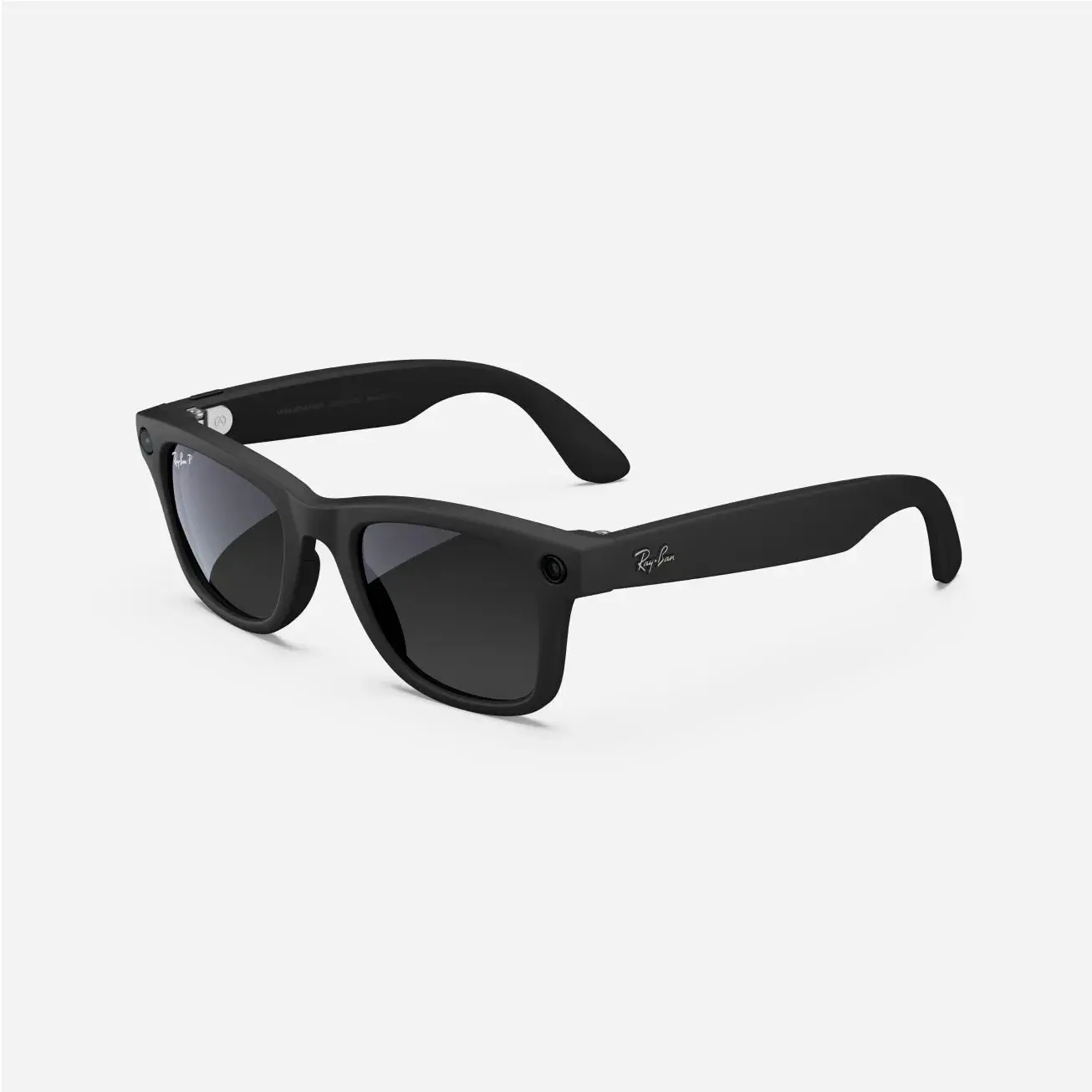 Ray-Ban Meta Wayfarer (Gen 1) (Refurbished), Matte Black / Gradient Graphite Polarized, Large, High Bridge Fit