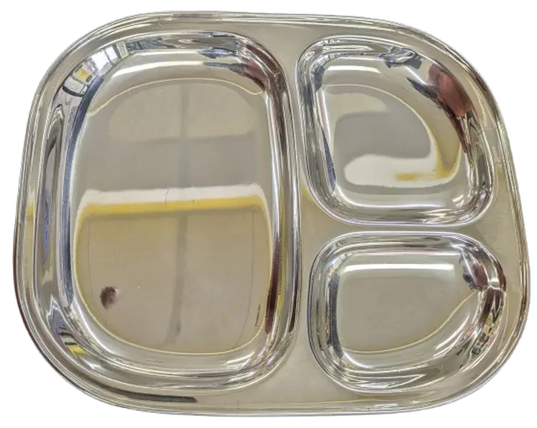 Stainless Steel Compartment Plate