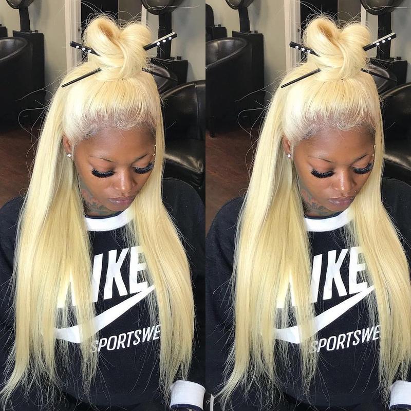 613 Blonde Lace Frontal Wig 13x6 HD Transparent Human Hair Wig For Women Can Be Dyed Pre Plucked With Natural Hairline Colored Wig