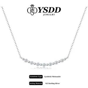 【#589】vvs Synthetic Moissanite Necklace in 925 Sterling Silver