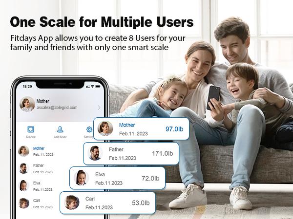 ABLEGRID Smart Bathroom Scale for Body Weight, Digital Body Fat Scale with LED Column Trend Display, BMI,Muscle Mass,Body Type, Accurate Home Weighing Scale for People with APP-Free Mode, 400lb
