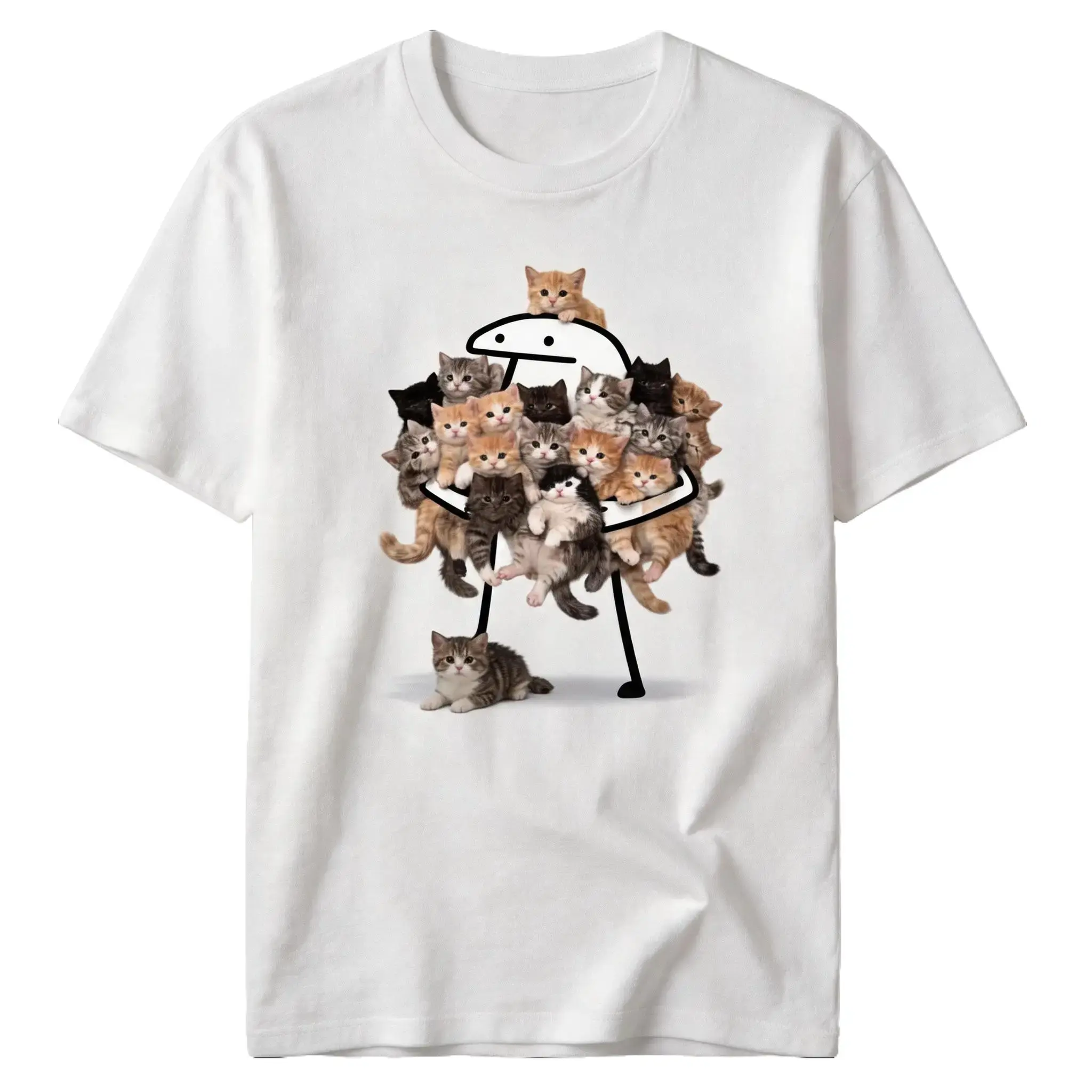 graphic tees Cute Kitten Pile Cat Lover T-Shirt, Unisex Funny Cat Graphic Tee for Women Men, Cat Mom Cat Dad Pet Lover Gift Shirt