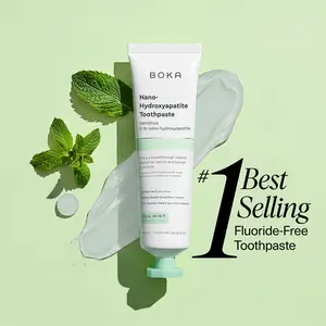 Boka Fluoride Free Toothpaste, Nano Hydroxyapatite Toothpaste, Appropriate for Sensitive Teeth - for Adult, Kids Oral Care - Ela Mint Flavor, 4 Fl Oz 1Pk US Manufactured