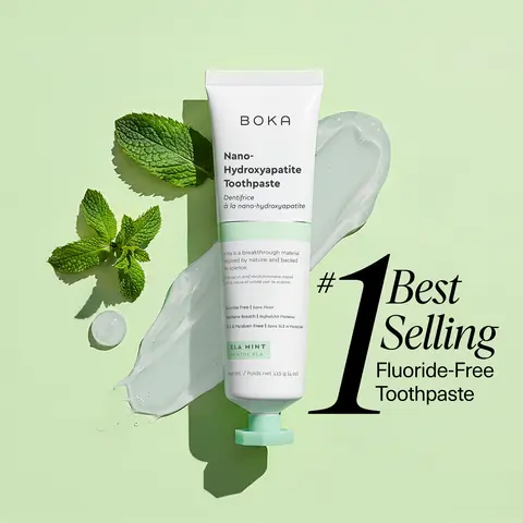 Boka Nano Hydroxyapatite Toothpaste, Fluoride Free Toothpaste, Appropriate for Sensitive Teeth - for Adults - US Manufactured