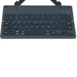 Foldable Mechanical Bluetooth Keyboard with Stand – Portable Aluminum 60% Keyboard for iPad, Tablet, iPhone & Android (Multi-Device, BT 5.0)