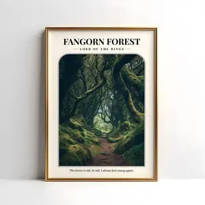 LOTR Fangorn Forest: Fangorn Forest Unframed Poster Print - Middle Earth Tolkien Wall Art - Entwood Forest Landscape Decor - Lord of the Rings Fellowship Art