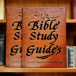 Petit Bits 2PCS 66-page Bible Study Guide, Daily Devotional Journal Strengthens Faith, Ideal for Personal Group Study and Prayer, Notebook, Christian Easter Gift (A5, PU Leather Cover)