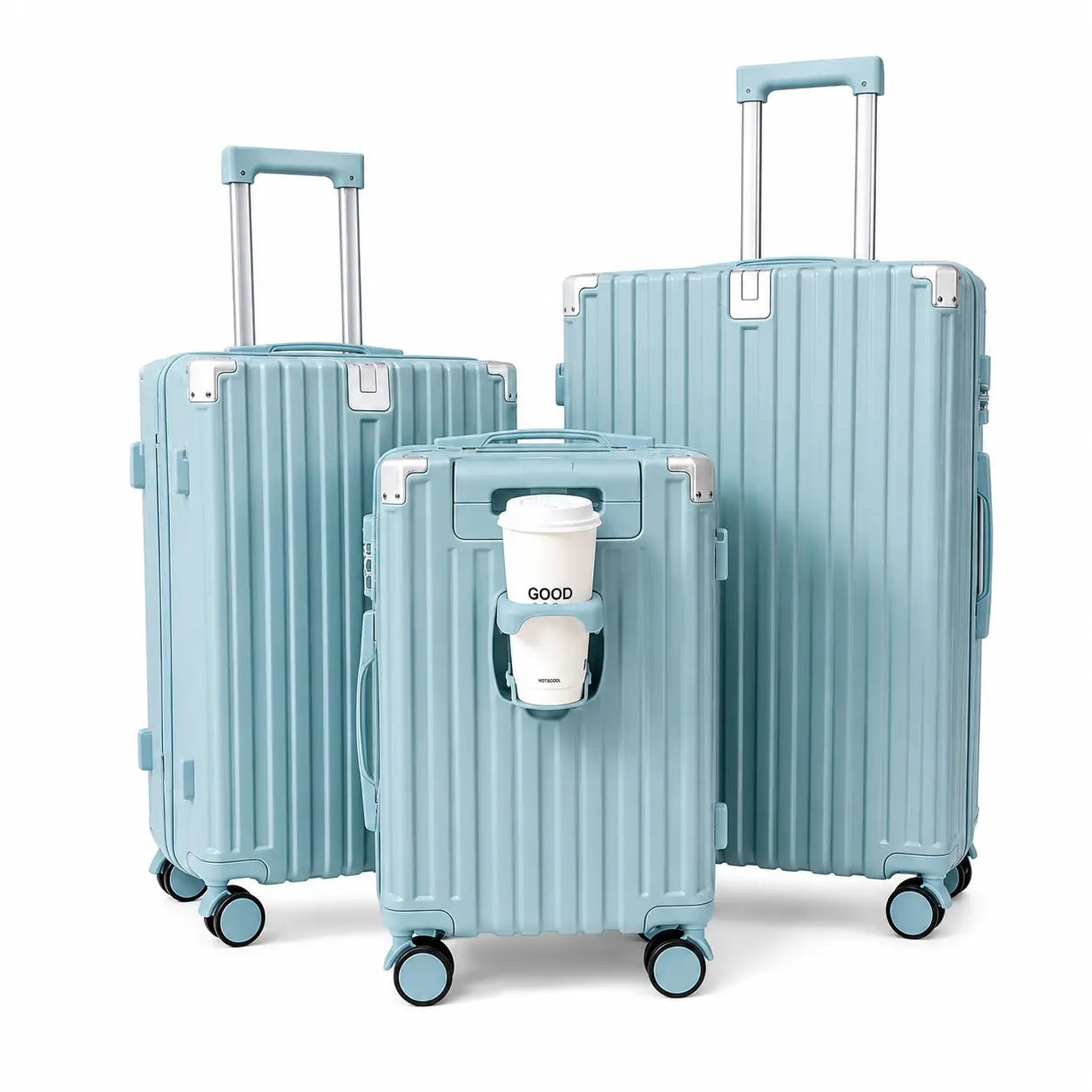 GMZGZN Family Activity Outdoor Cup Holder Suitcase 3 Piece Set, TSA lock 20/24/28 inch luggage, thickened anti-drop wear-resistant, equipped with USB charging port travel lightweight school fathersdaygift