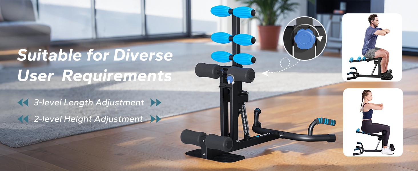 Merach Deep Squat Machine, Adjustable Glutes workout for Home Gym Workout Training, Sit Up Machine for Abs and Muscle Building,  Abdominal bench, Push Up Fitness Equipment, TikTokShopBlackFriday