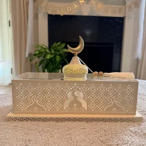 Ramadan & Eid serving tray with LED light rectangular shape Ramadan & Eid serving tray with LED light rectangular shape