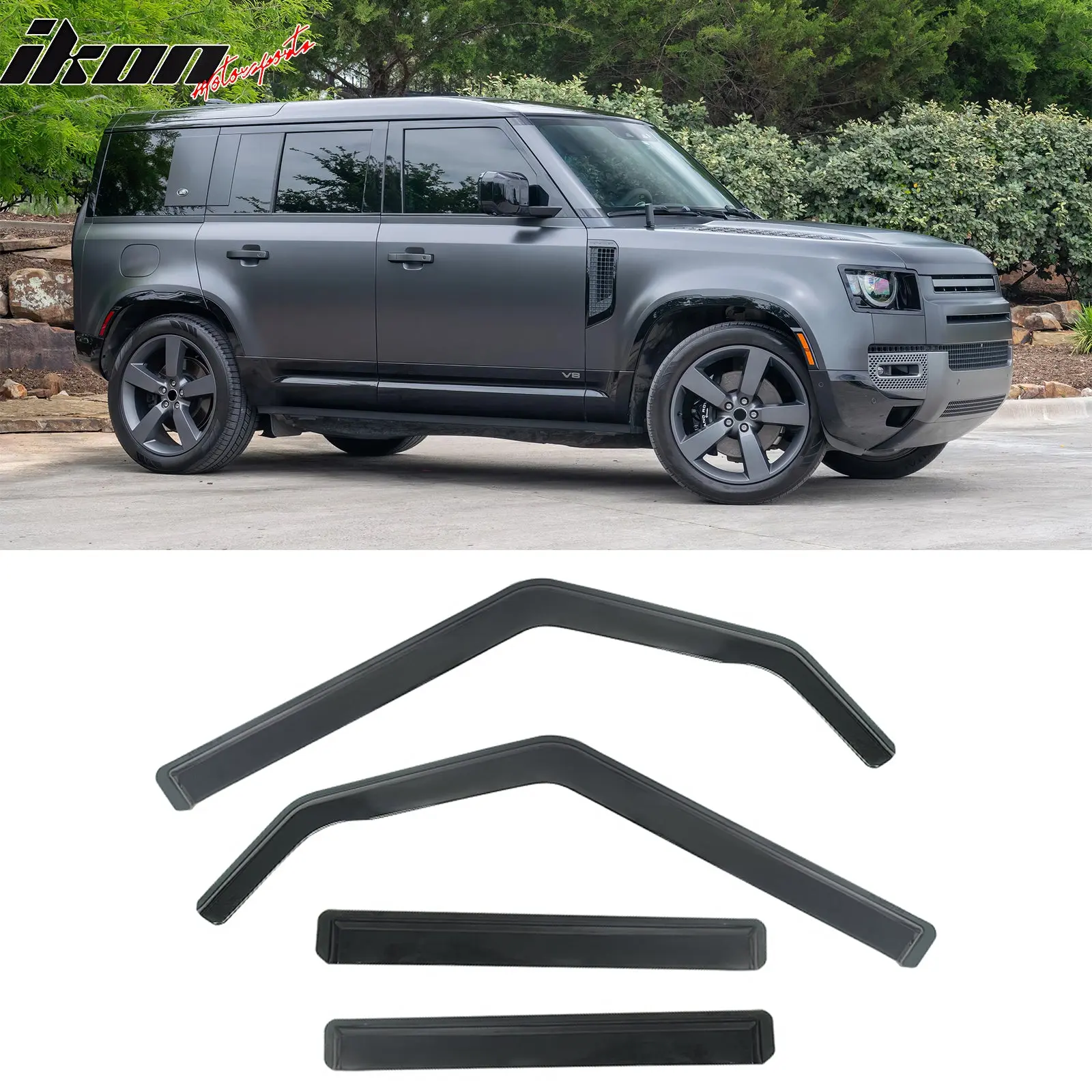 Window Visors for Land Rover Defender 110 130 2020-2025 In-Channel Vent PC