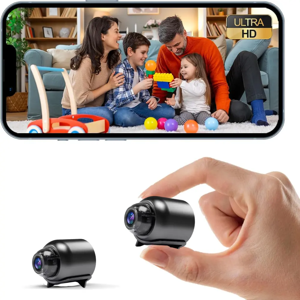 WiFi Wireless Smart Home Network Camera,Mini Camera,  Indoor Security Monitoring Night Camera, Audio Recorder for Home Video Doorbell with Monitor Compact Smart Security Camera system full hd