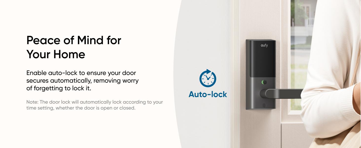 eufy Smart Lock C33, Keyless Fingerprint Door Lock with Handle, Integrated Wi-Fi, Remote Control via App, Biometric Entry Knob, Auto-Locking, IP53 Waterproof (2025 New Version)