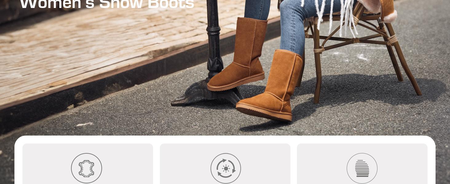 Dream Pairs High-Top Slip-On Snow Booties – Plush Faux-Fur, Memory-Foam, Anti-Slip Outdoor Sole