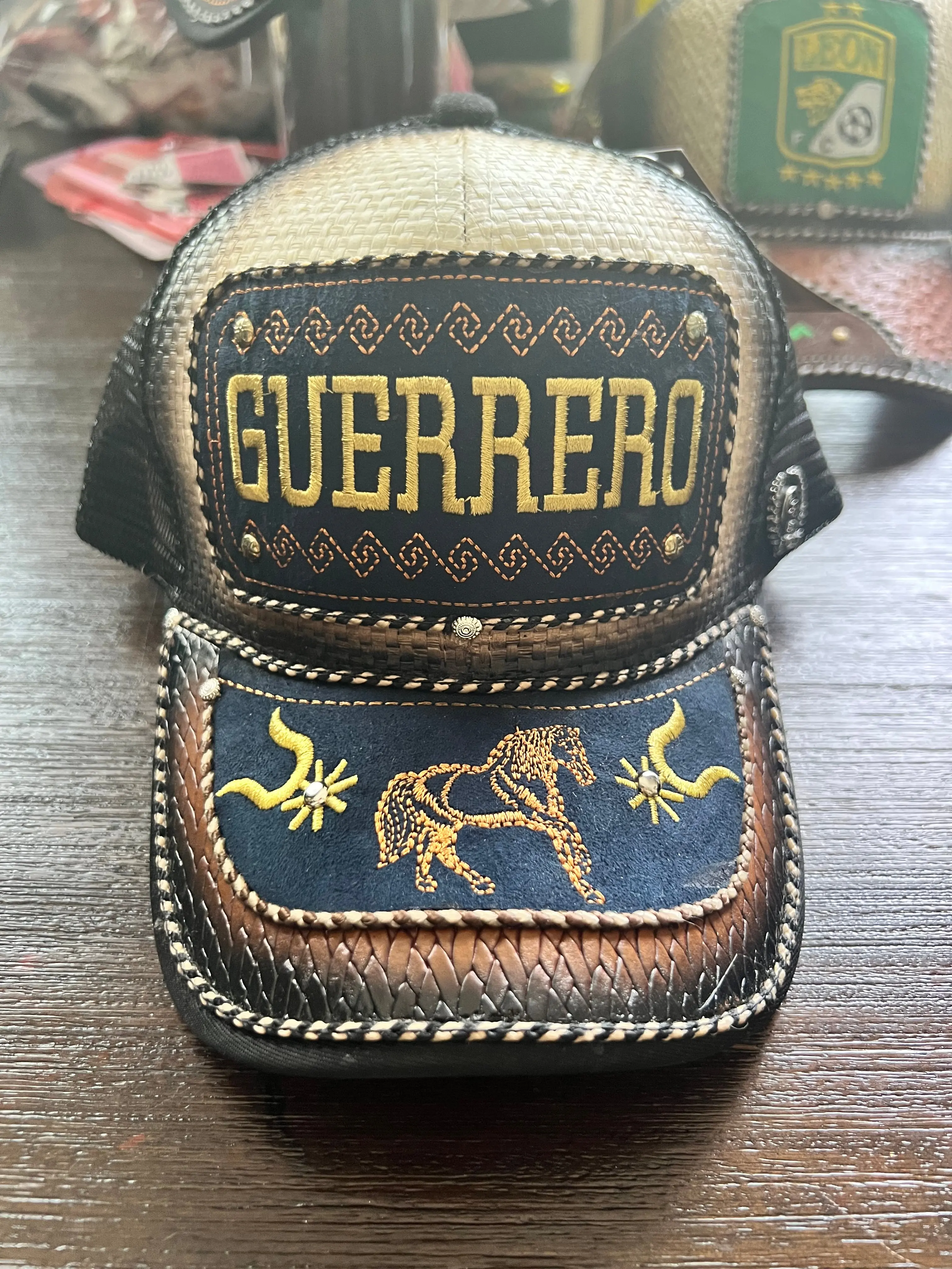 Guerrero Trucker Hat – Western Charro Style Mesh Snapback Cap