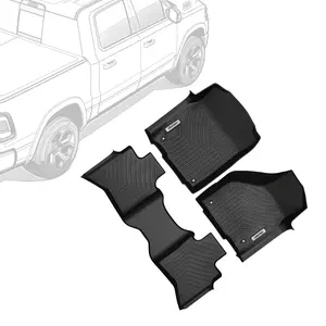 OEDRO Custom Floor Mats Fit for 2013-2018 Dodge Ram 1500 Quad Cab, 2019-2024 Dodge Ram 1500 Classic Quad Cab (NOT for New Body), All Weather Front & 2nd Seat Floor Liners