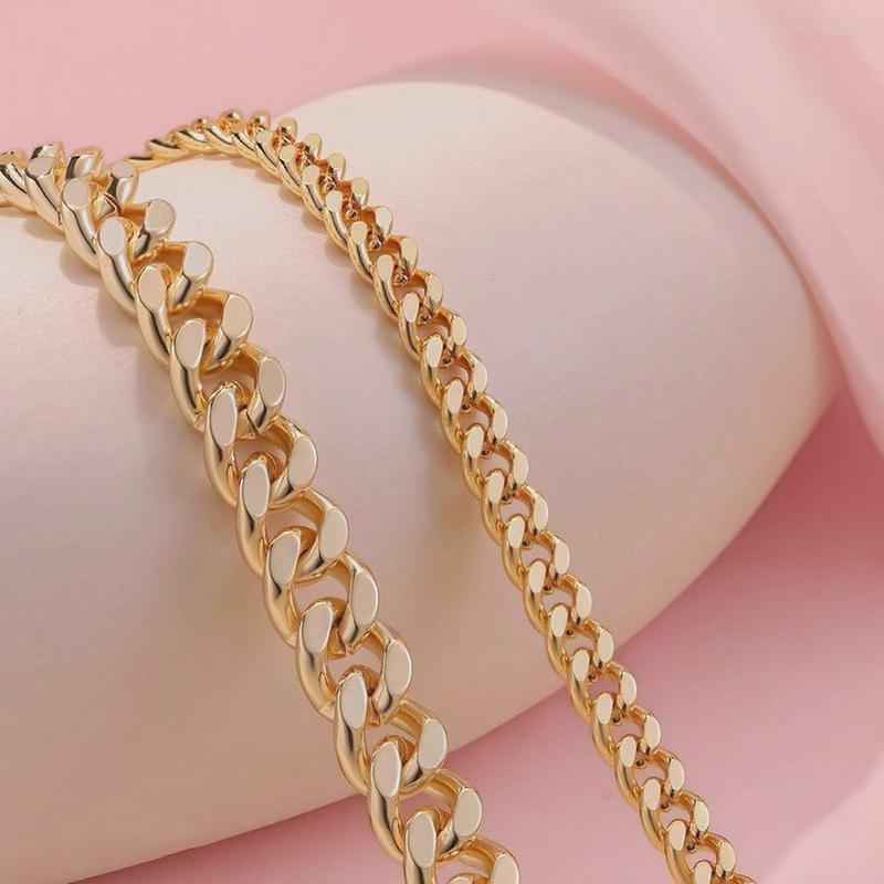 Ankle Bracelets For Women Waterproof Chunky Cuban Link Chain Anklet Set Non Tarnish Elegant Fashion Accessories Jewelry Gift