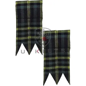 CLEARANCE! Celtic Irish Polyviscose Tartan Kilt Hose Flashes
