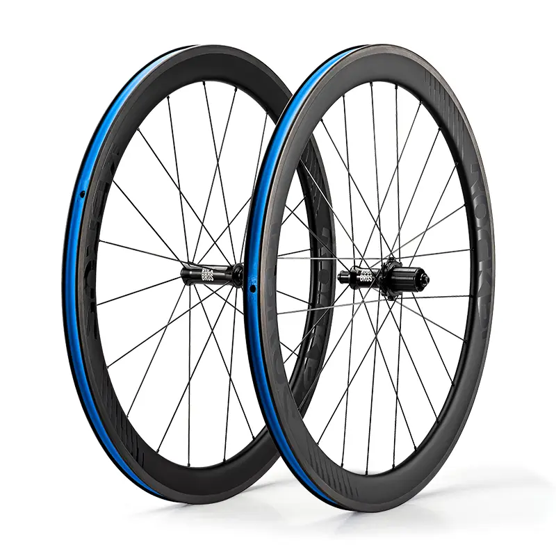 ROCKBROS 700c Carbon Fiber Disc Rim Clincher Wheelset with Hub, 38/50/65 mm Depth, 1.6-1.7 kg Weight, Carbon Wheel Components & Parts