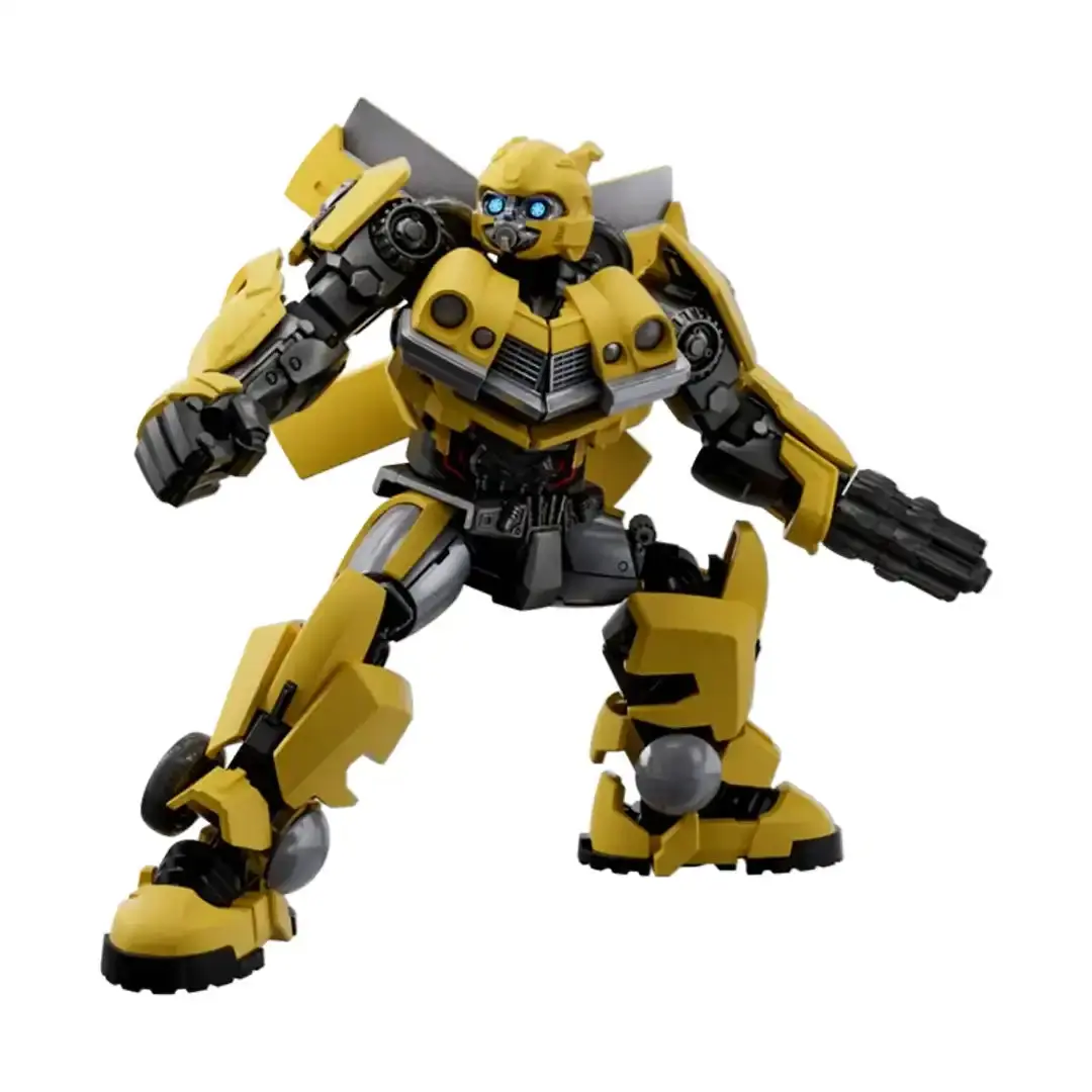 Transformers Classic Class 2 Bumblebee Action Figure Model Kit - 12cm Collectible Figurine, 20 Movable Articulated Joints, Blokees, LED Eye Glow/Light-Up Eyes, 1 x CR927 Accessory, for Building Enthusiasts, Collectibles