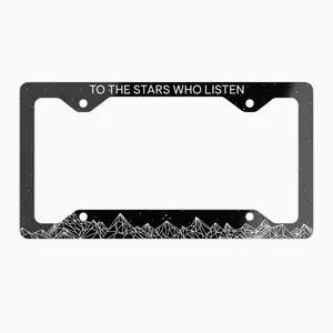 To the stars who listen license plate frame - acotar quote - night court mountains - sarah j maas gift - bookish car decor