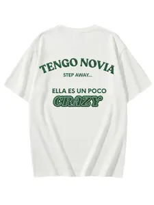 Funny Spanglish "Tengo Novia" Shirt - "Ella es un poco Crazy" Boyfriend Gift - Viral Couple Tee