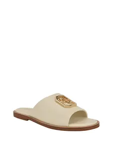 GUESS Female Graysie Faux-Leather Slide Sandals