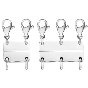 Multi Necklace Layering Clasp - Gold & Silver Magnetic Necklace Connectors for Layered Look