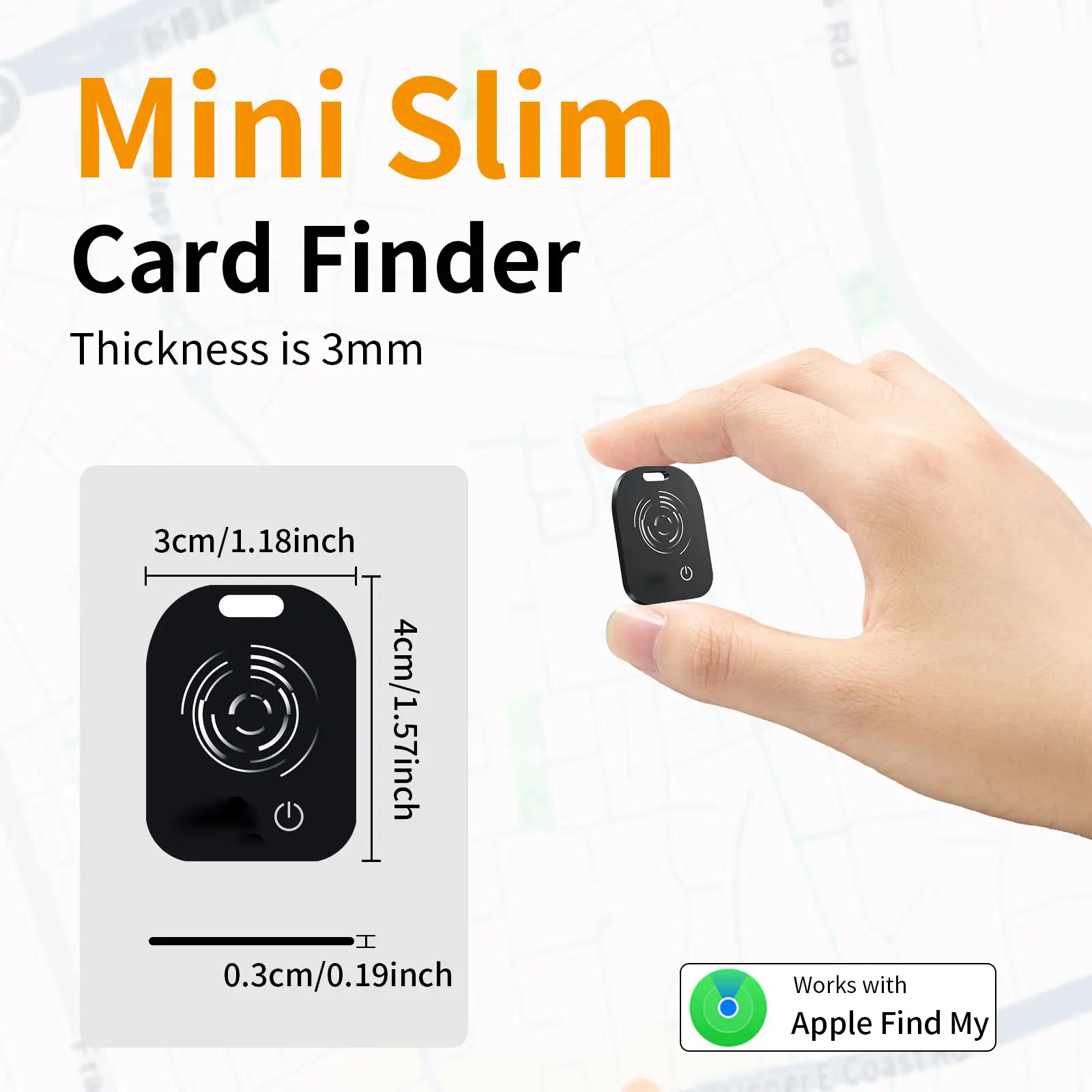 Ultra-Slim Mini GPS Car Tracker AnyTime Location No Subscription Required Magnetic Anti-Theft Device for apple Find My Enabled Devices with Long Battery Life（ios only))